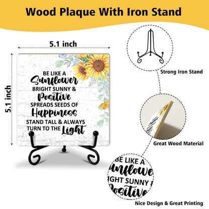 Sunflower Wood Sign with Stand - But Did You Document it, Funny Office Desk Decor Gifts for Women, Coworker, Friend, Colleague, Daughter, Sister, Table Centerpiece, Home Decor Plaque