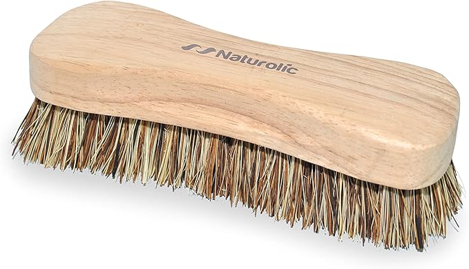 All-Natural Wooden Scrub Brush Set | Wooden Handle | Palmyra Bristle Brush