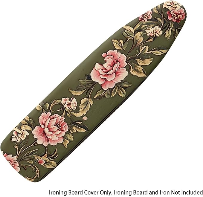 Pink Flower Print Ironing Board Cover and Pad