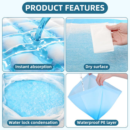 Nobleza Puppy Pads 50 Pack 90x60cm, Super Absorbent Pet Dog Puppy Training Pads Large, Leak-Proof 5 Layers Pet Pee Pad Mats, Dog Toilet Wee Pad, Disposable Incontinence Dogs Potty Training Mats