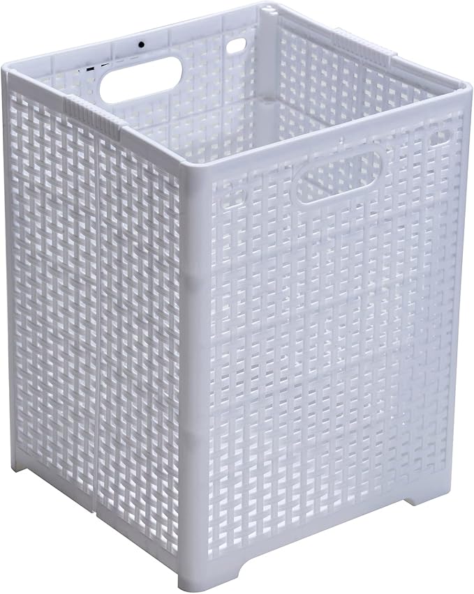 42L Collapsible Plastic Laundry Baskets, Foldable Laundry Hamper