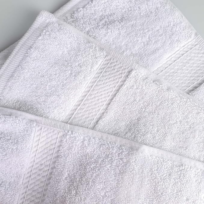 SUPERIOR Egyptian Cotton Pile 8 Piece Towel Set, Includes 2 Bath, 2 Hand