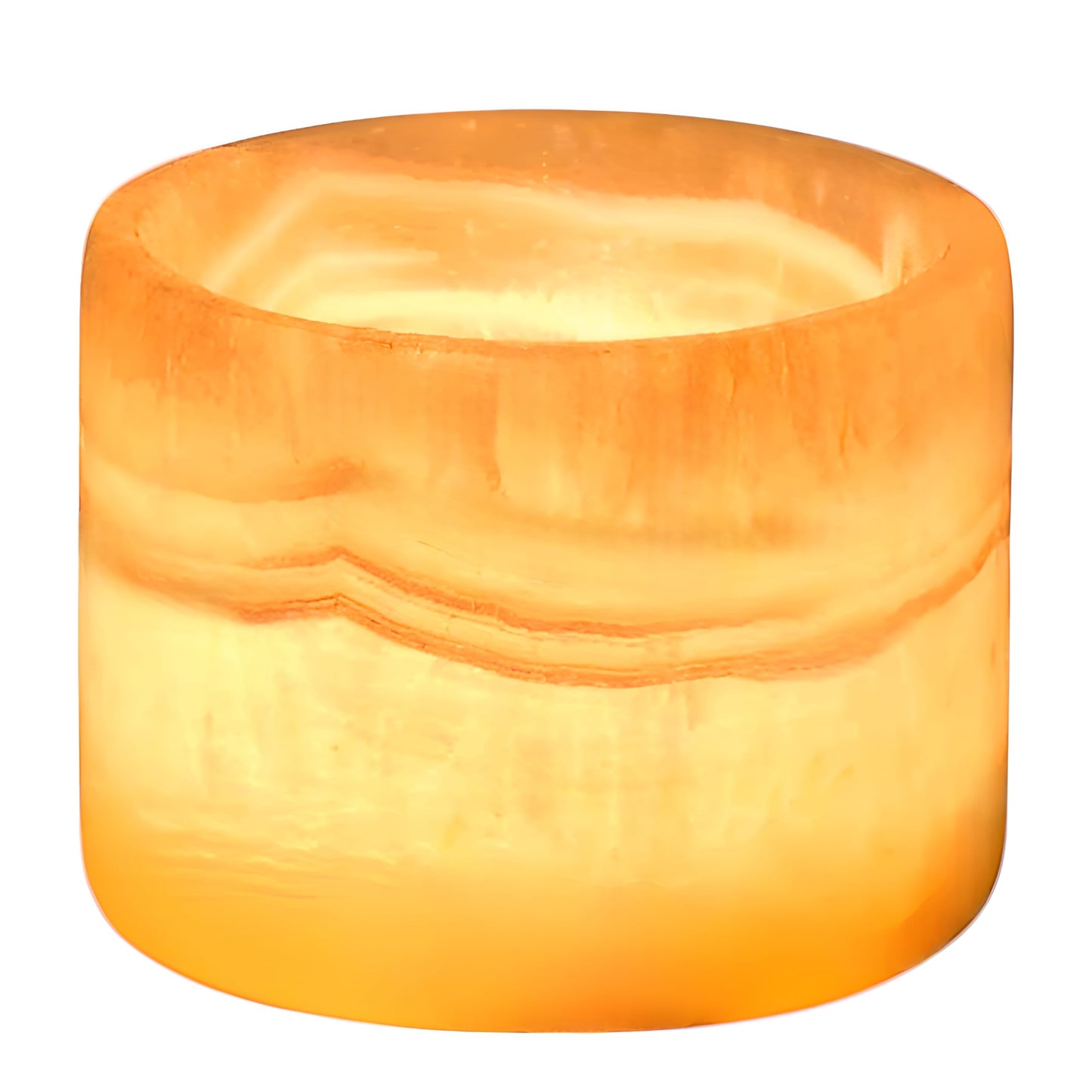 Alabaster Candle Holder Egyptian Handmade – Luxurious Tealight Holder with Soft Glow – Natural Stone for Home, Spa & Meditation – Décor Piece, Relaxing Ambience Multiple Sizes.(Small)