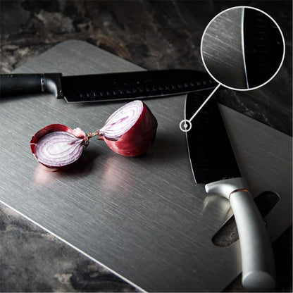 Wekayli 304 Stainless Steel Cutting Board, Non Toxic Cutting Boards for Kitchen, Dishwasher Safe and Knife Friendly Chopping Board for Meat Vegetable Fruit(15"x 11",13"x 9",10"x 6")