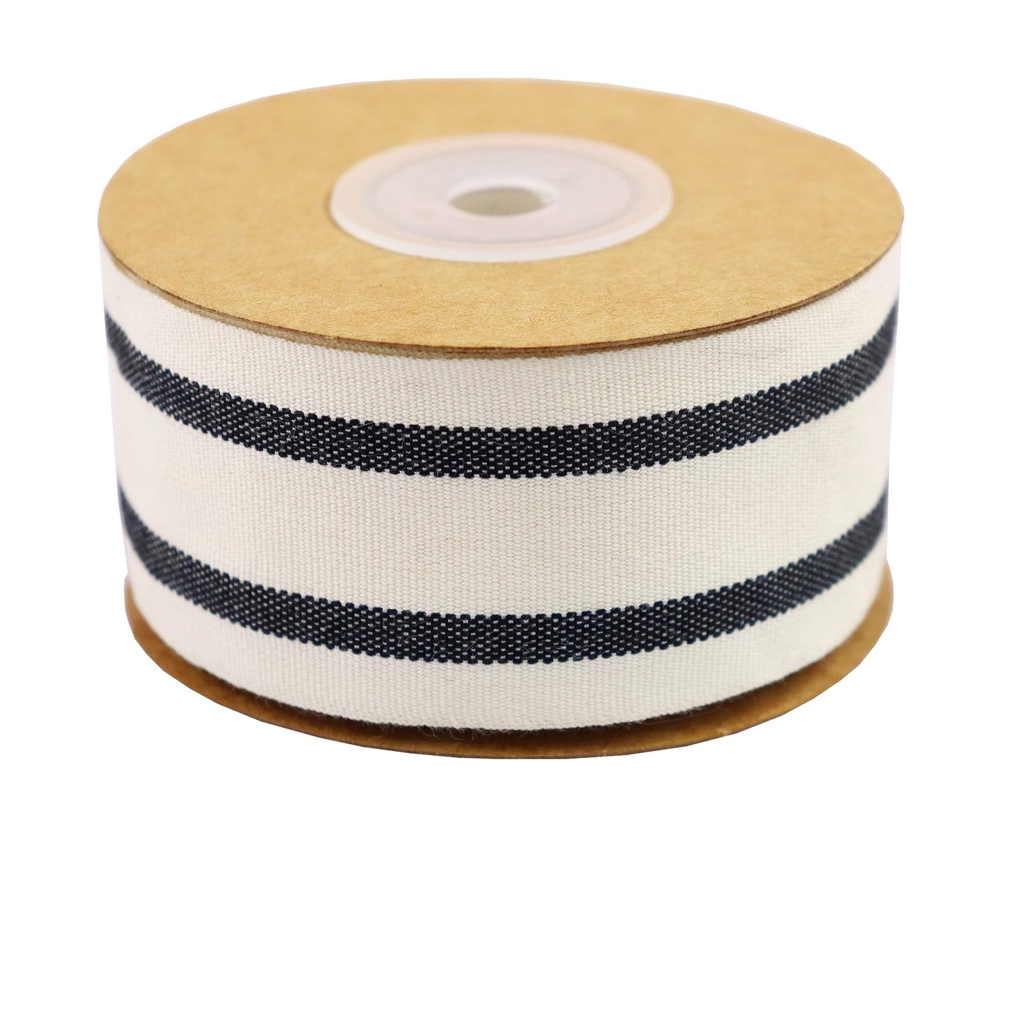 YERELO 10Yard/ Roll Set Cotton Stripe Ribbon Black and White Stripe Ribbons 1-1/2" for Christmas Tree Crafts,Wedding Wreath,Gift Wrapping,Decoration and DIY Handmade Hair Bows