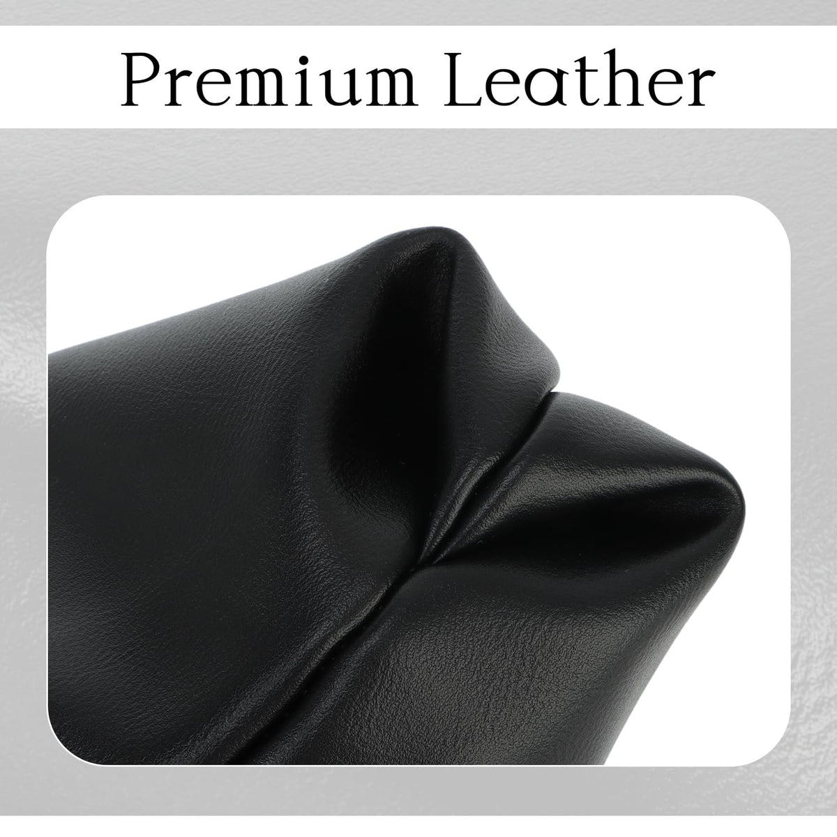 Oweisong Soft Leather Clutch Purse for Women Silver Cloud Evening Handbag Ruched Dumpling Bag for Vacation Party