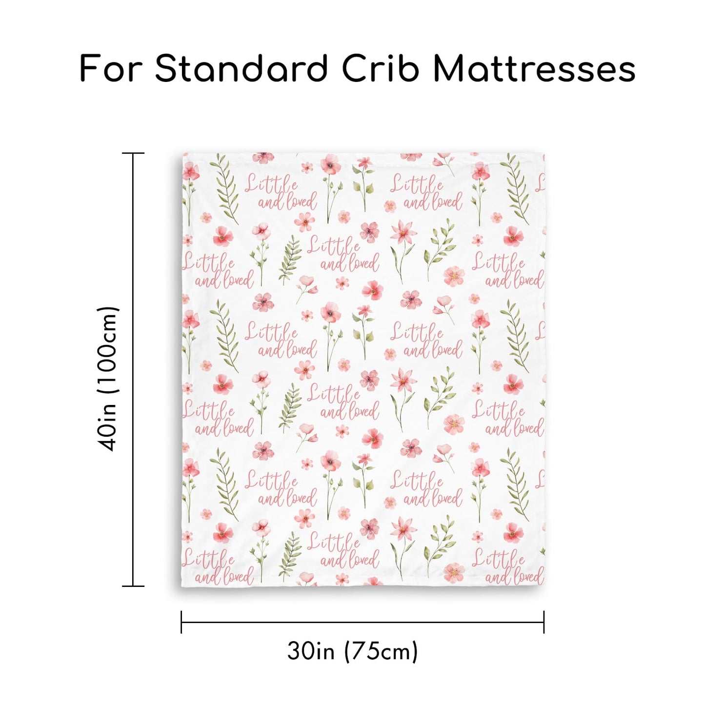 CIVARUA KIDS Floral Baby Blankets for Girls - Super Soft Nursery Minky Blanket, Newborn Baby Blanket with Double Layer Dotted Backing, Pink Lightweight Bed Throw Blanket, 30 x 40 Inch