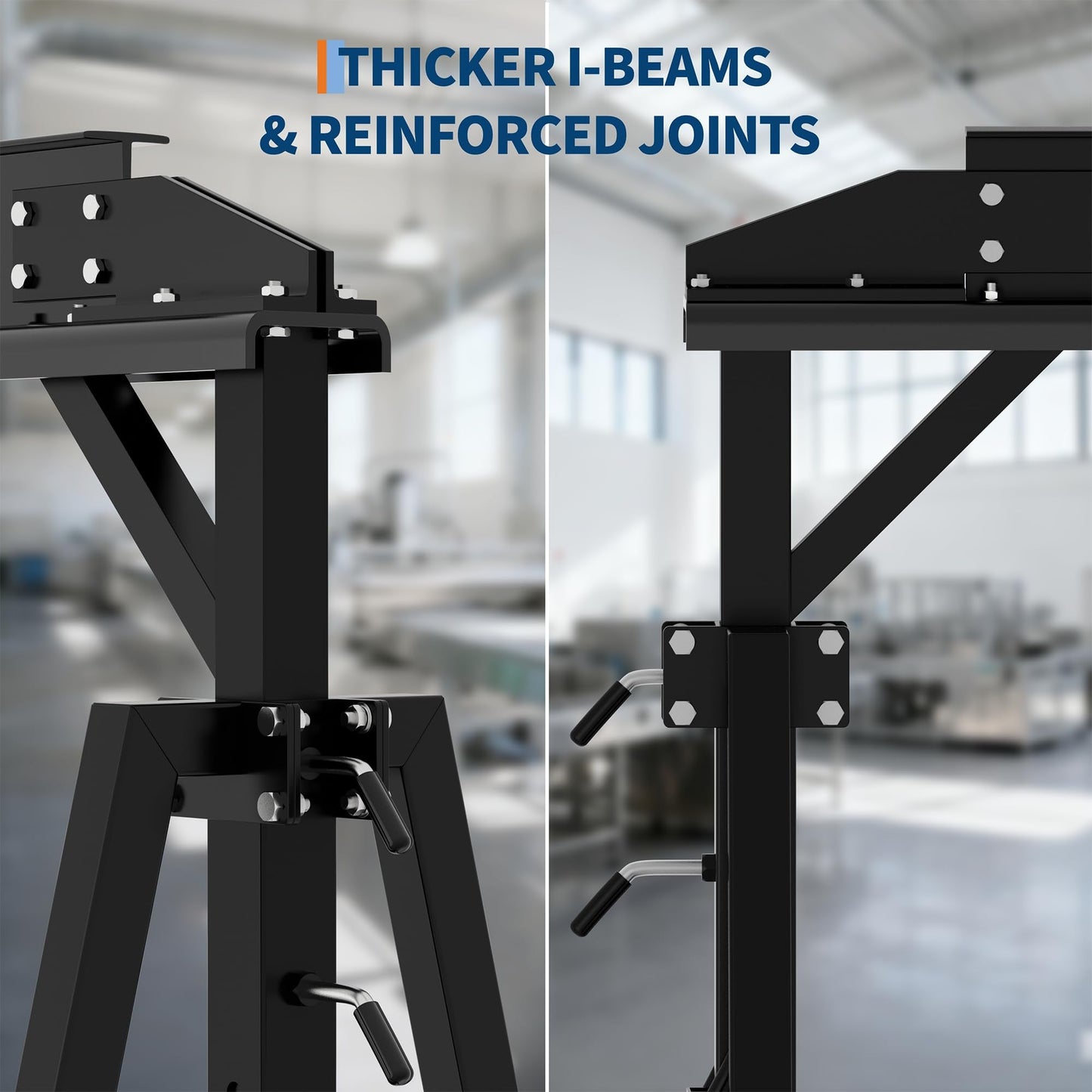 Adjustable Gantry Crane with Manual Trolley, Hook and Sling Strap, 2 Ton 4400 LBS Capacity, Portable Gantry Crane Height Adjustable 97" to 141" with 12 Positions, for Factories, Warehouses, Constructi