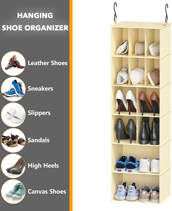 SpaceAid 2 Pack Hanging Closet Organizer and Storage