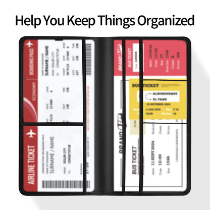 Car Registration and Insurance Card Holder - Leather Vehicle Glove Box Automobile Documents Paperwork Wallet Case Organizer for ID, Driver's License, Key Contact Information Cards