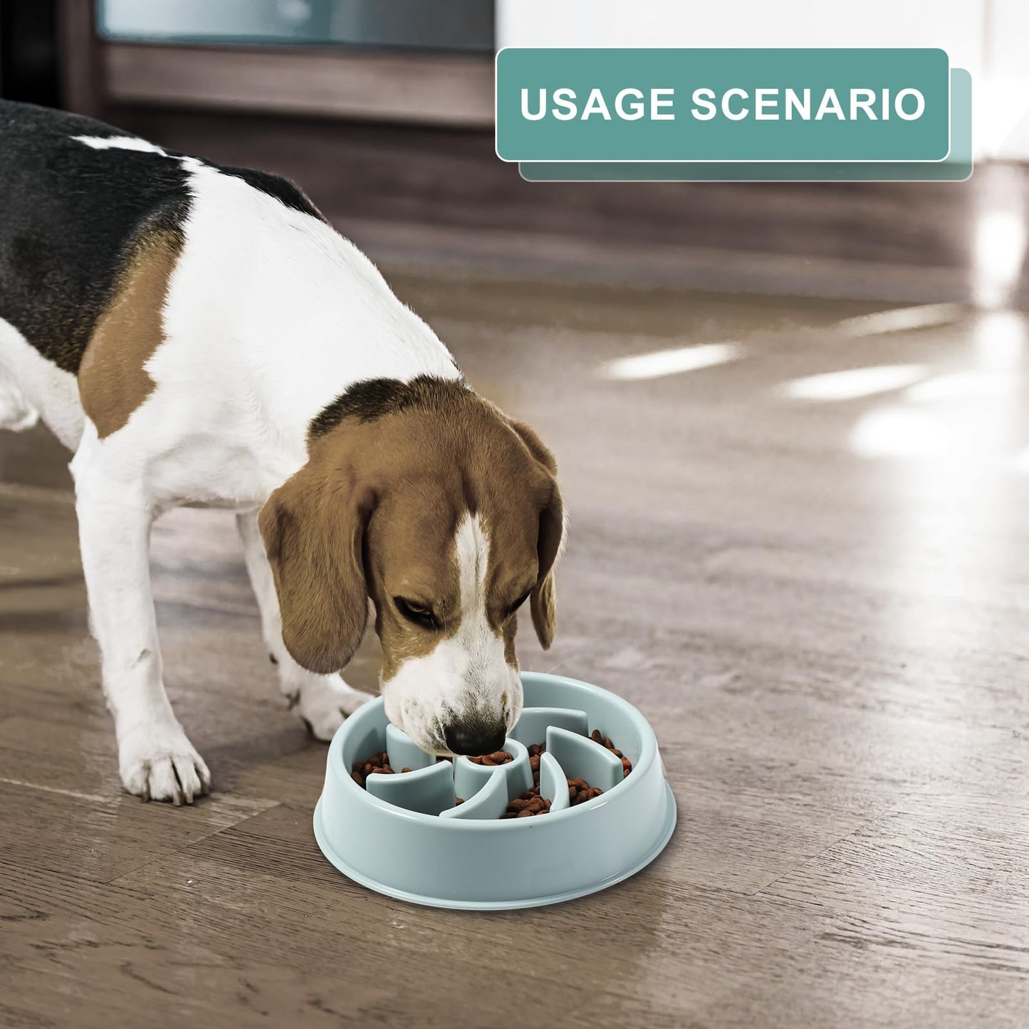 Vinabo Slow Feeder Dog Bowl Anti Choke, Anti Bloat Pet Puppy Promotes A Healthy Diet And Slow Digestion, Suitable For Small/Medium/Large Pets