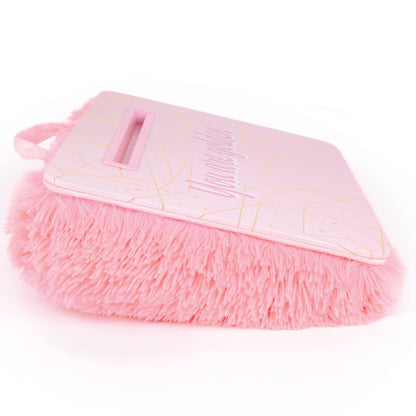3C4G Pink & Gold Deluxe Fur Lap Desk, Take Tech on The Go, Includes a Media Slot That Perfectly Holds Tablets & Phones, for Ages 6 and up by Make It Real