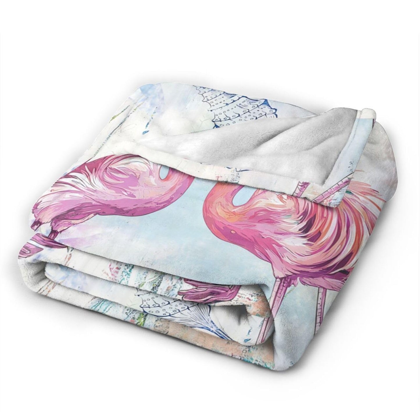 Baegopa Flamingo Blanket Gifts for Girls Boys Coastal Beach Throw Cozy Plush Fleece Flannel Lightweight Fuzzy Party Blankets for Women Men 50"X40"