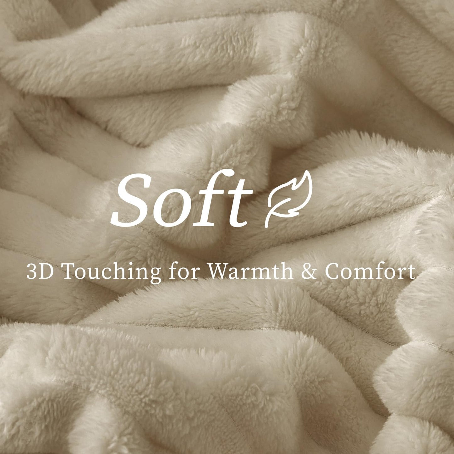 BEDELITE Fleece Throw Blanket for Couch - 300GSM Soft & Warm Fluffy Linen Blanket, Decorative and Giftable Striped Blankets for Women, Men, 50"x70"