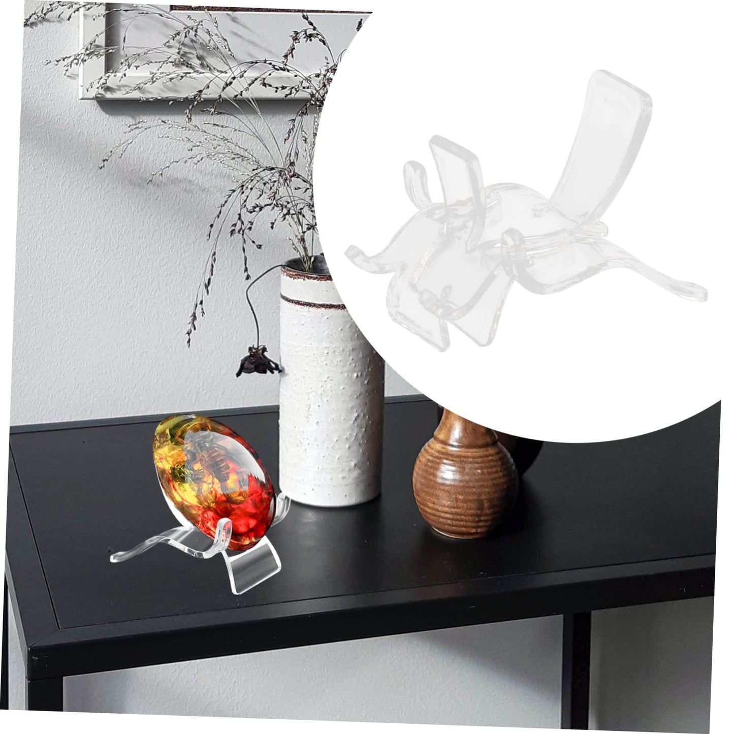 IMIKEYA Crystal Display Stand 20pcs Small Display Rack Display Case for Minerals Geodes Agate Stands