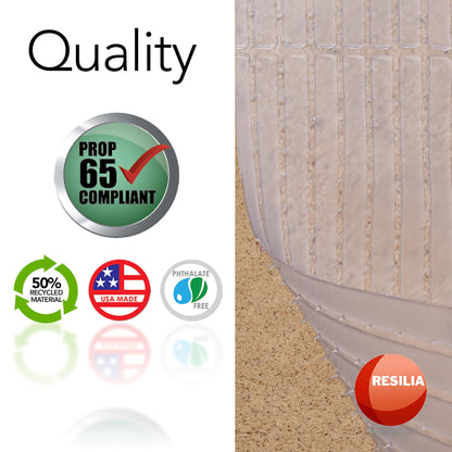RESILIA Deep-Pile Carpet Runner - Plastic Vinyl Carpet & Rug Protector, Waterproof Clear Vinyl Floor Runners, 36 Inches Wide x 6 Feet Long, Made in The USA