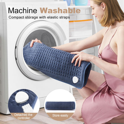 VAAGHANM Heating Pad: 33 x 17 inches Electric Heating Pad for Back Pain Relief -Extra Large Heat Pad for Shoulder/Neck/Cramp/Menstrual Pain - Upgraded 6 Timer & 6 Temperature Controller