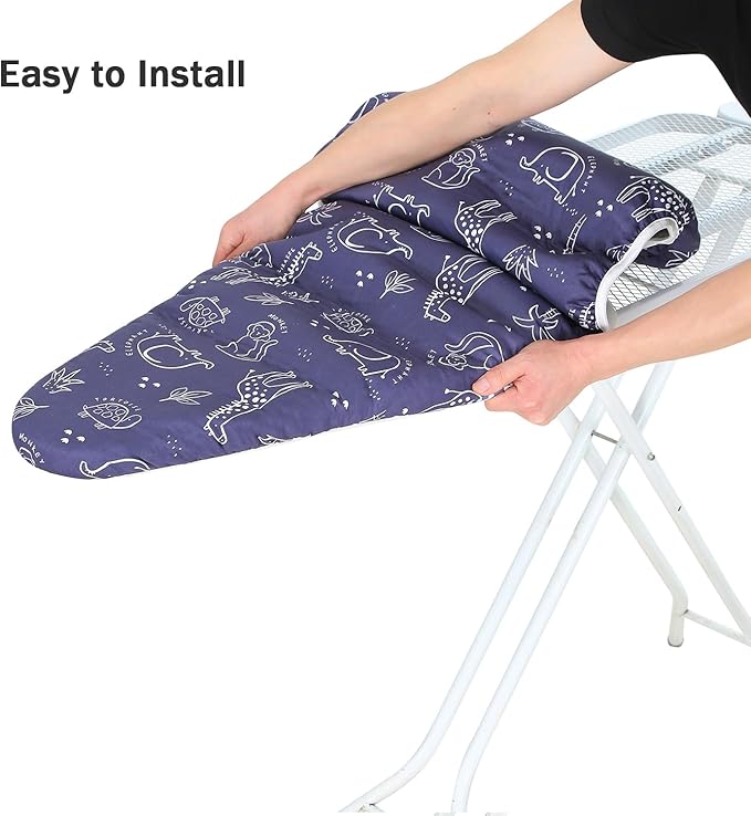 Ironing Board Cover and Pad Standard Size 15 x 54, 3 Pairs of Hook and Loop