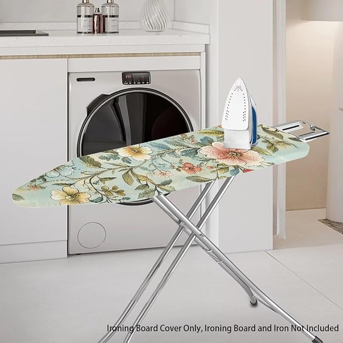 Vintage Flowers Iron Board Cover Anti-Burning Heat Insulation Ironing Board