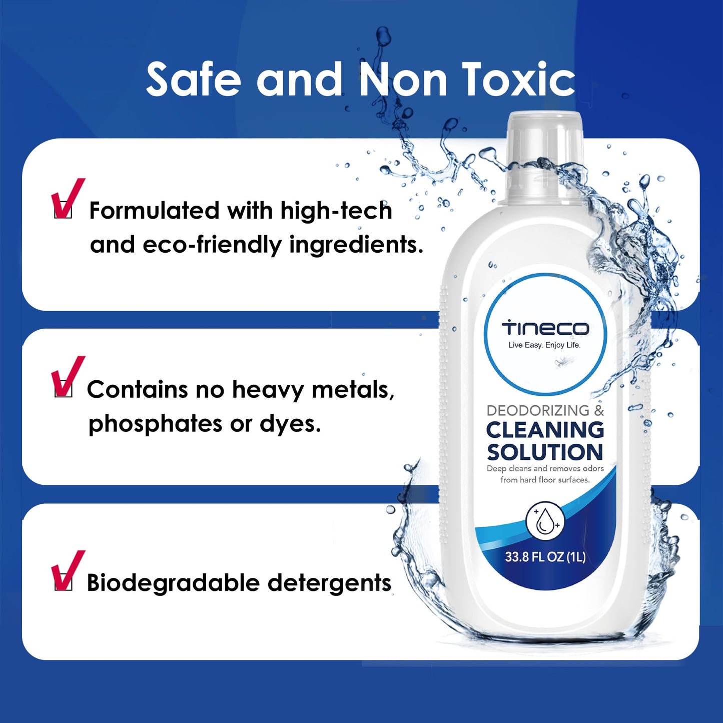 Tineco Floor Cleaning Solution 1L for iFLOOR Series (EXCEPT iFLOOR 5 Steam), FLOOR ONE S3 / S5 / S6 / S7 Series (EXCEPT S5 Steam) Wet Dry Vacuum (33.8 OZ)