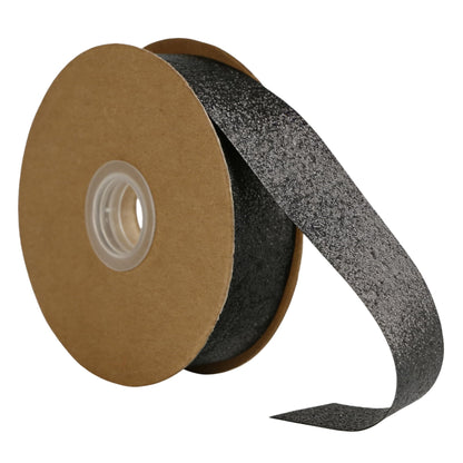 Meseey Black Glitter Ribbon 7/8 Inch x 25 Yards Sparkle Ribbons for Homecoming Mums Wrapping, DIY Crafts, Wreaths, Tree Ornaments, Wedding Parties, Home Decoration