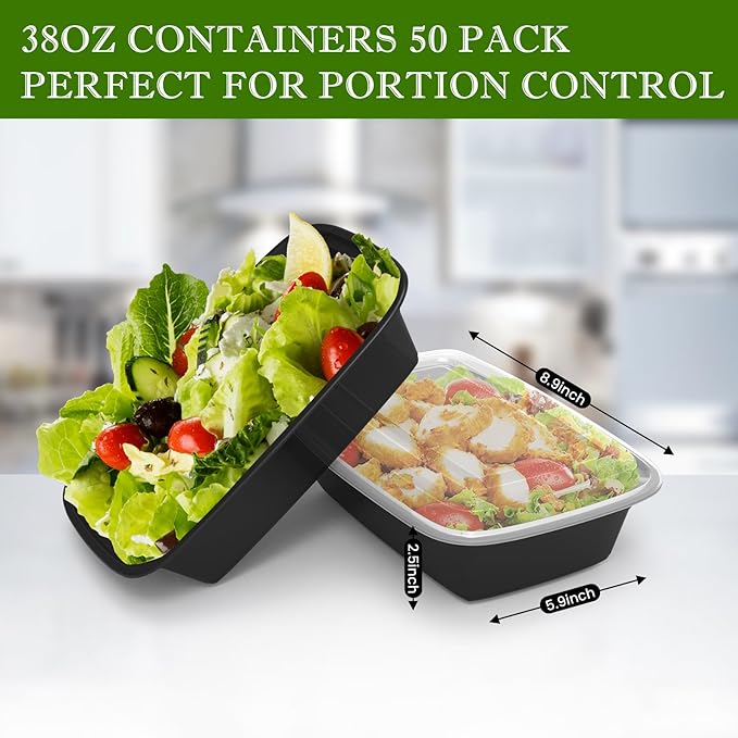 Meal Prep Containers Reusable 38oz