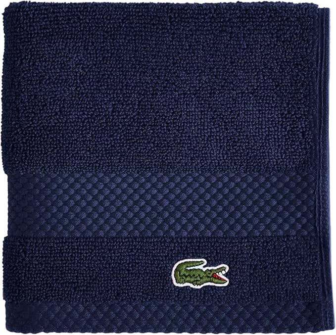Lacoste Heritage 100% Supima Cotton Wash Cloth, Premium Super Soft Bath Towel