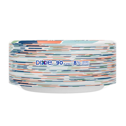 Dixie Medium Paper Plates, 8.5 Inch, 90 Count, 2X Stronger*, Microwave-Safe, Soak-Proof, Cut Resistant, Disposable Plates For Everyday Breakfast, Lunch, & Dinner Meals