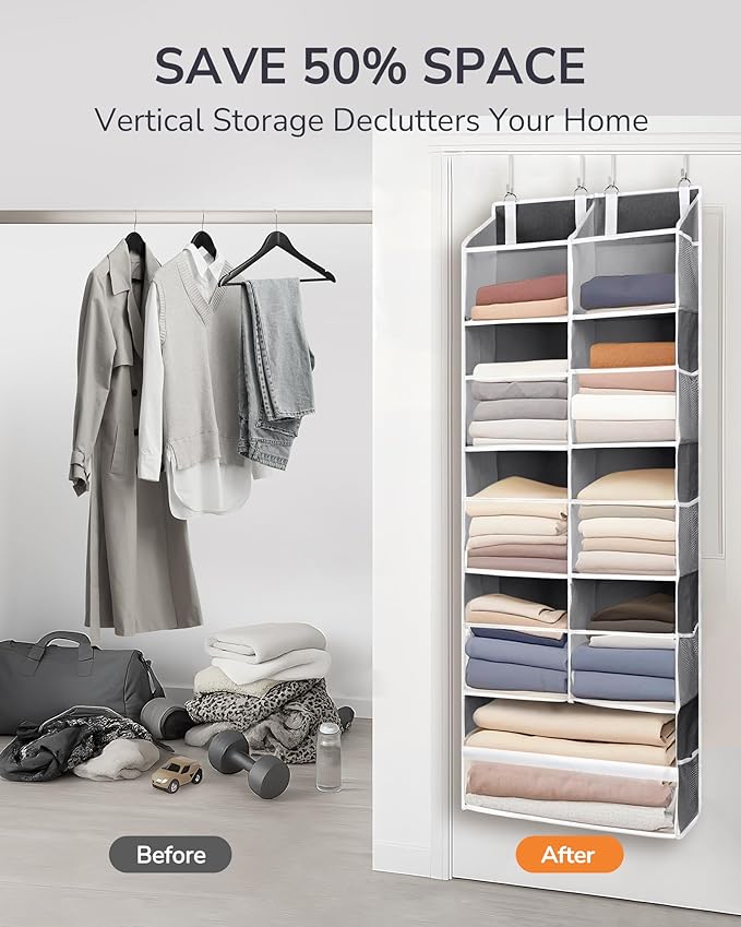 ULG Over the Door Organizer, 5-Tier Extra Large Hanging Storage