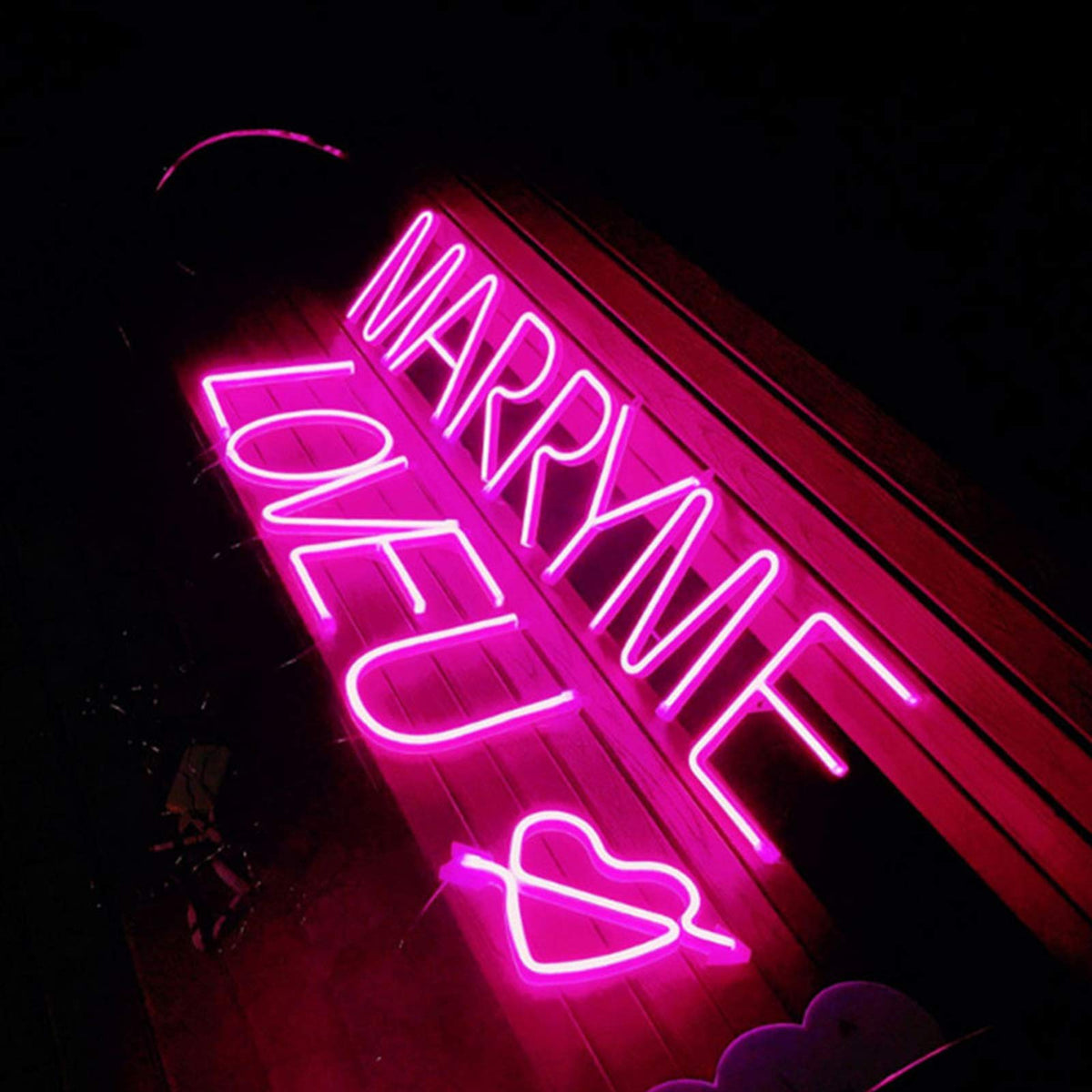 ENUOLI Pink LED Neon Letter Light, USB Batteries Operated Letter Sign for Night Light Lamp Words for Valentines Day, Home, Indoor Wall Decor (G)