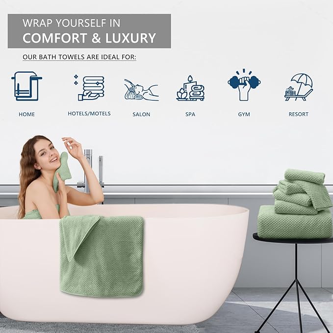 Extra Large Bath Towel Set of 4, Oversized Bath Sheet Super Soft Highly