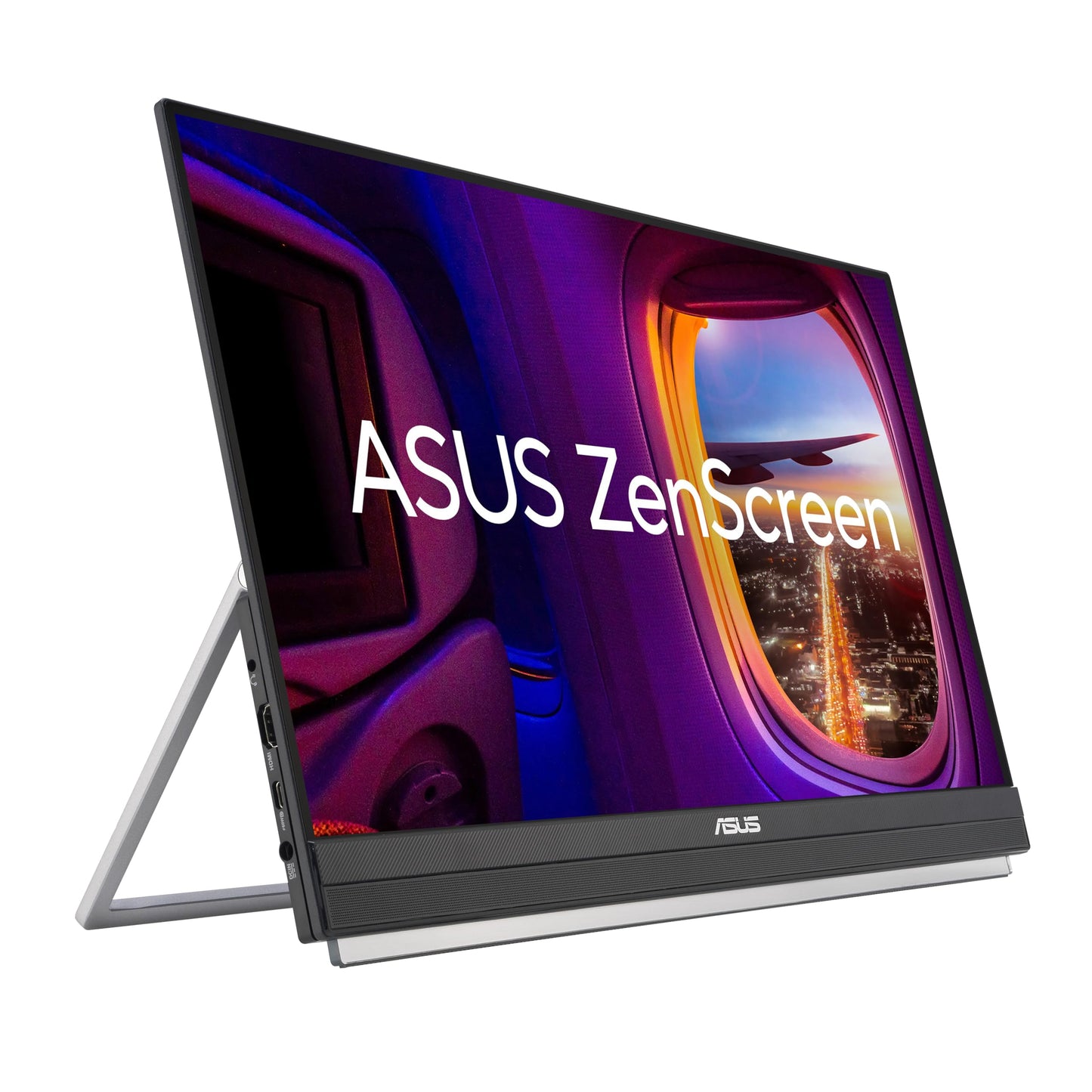 ASUS ZenScreen 16” Portable USB Monitor (MB169CK) - Full HD, IPS, Dual USB-C, Mini-HDMI, Eye Care, Flicker Free, Blue Light Filter, Anti-Glare Surface, 360° Kickstand, 3 yr Warranty