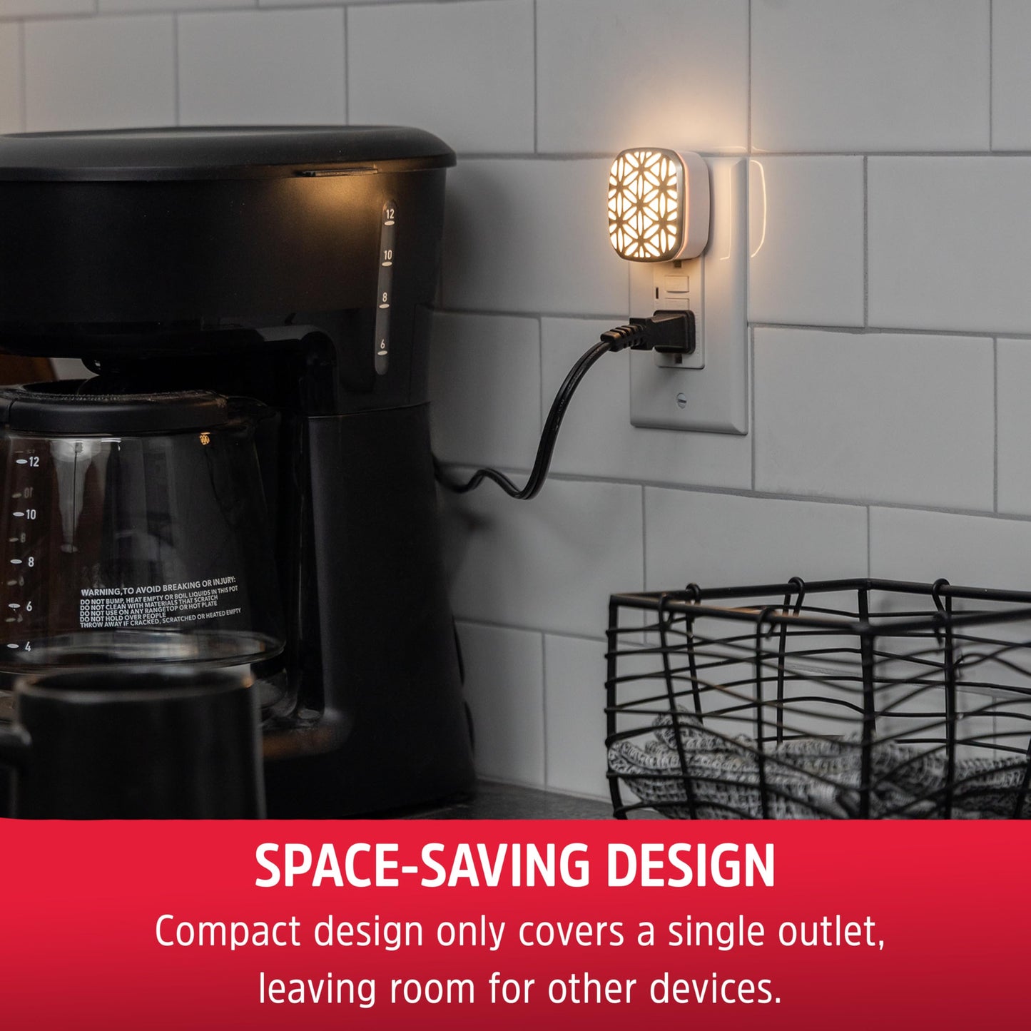 Energizer LED Rotating Night Lights Plug Into Wall Dusk to Dawn Sensor Home Decor Apartment Essentials Ambient Lighting Nightlight 40293 2 Pack