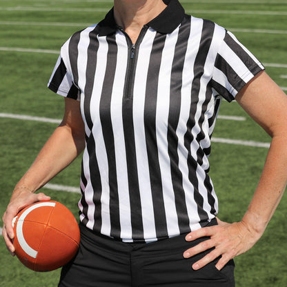 Murray Sporting Goods Women's Collared Referee Shirt | Women's Officials Jersey, Halloween Costume, or Waitress Uniform (X-Small)