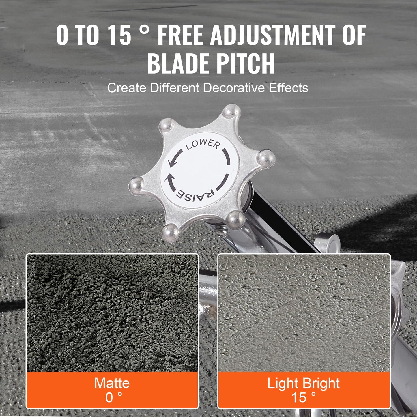 VEVOR Power Trowel 46 inch, 14HP Gas-Powered Smooth Concrete with Float Pan, Heavy Duty Commercial Screed Concrete Cement with Finishing Blade