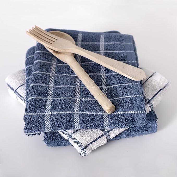 Ritz Premium 100% Cotton Terry Check Kitchen Dish Towels