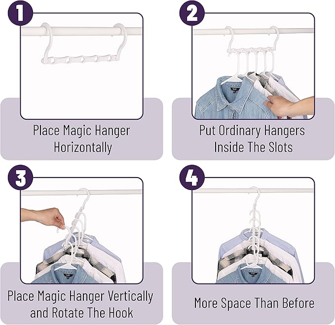 Mr. Pen- Space Saving Hangers for Clothes, Plastic Multi Clothes Hangers Space