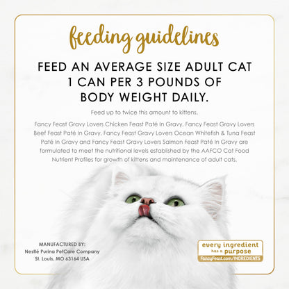 Fancy Feast Purina Gravy Lovers Variety Pack Feast Pate in Wet Cat Food Gravy - (Pack of 1) 4.5 lb. Boxes