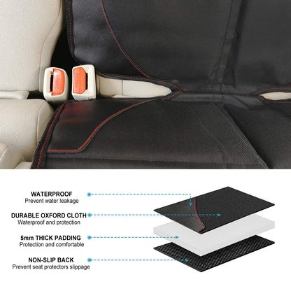 MORROLS Car Seat Protectors For Child Car Seats,1 Pack Waterproof Leather Seats Protectors With Non-Slip Bottom Large Mesh Pockets Leather And Fabric Car Seats For SUV, Sedan, Trunk
