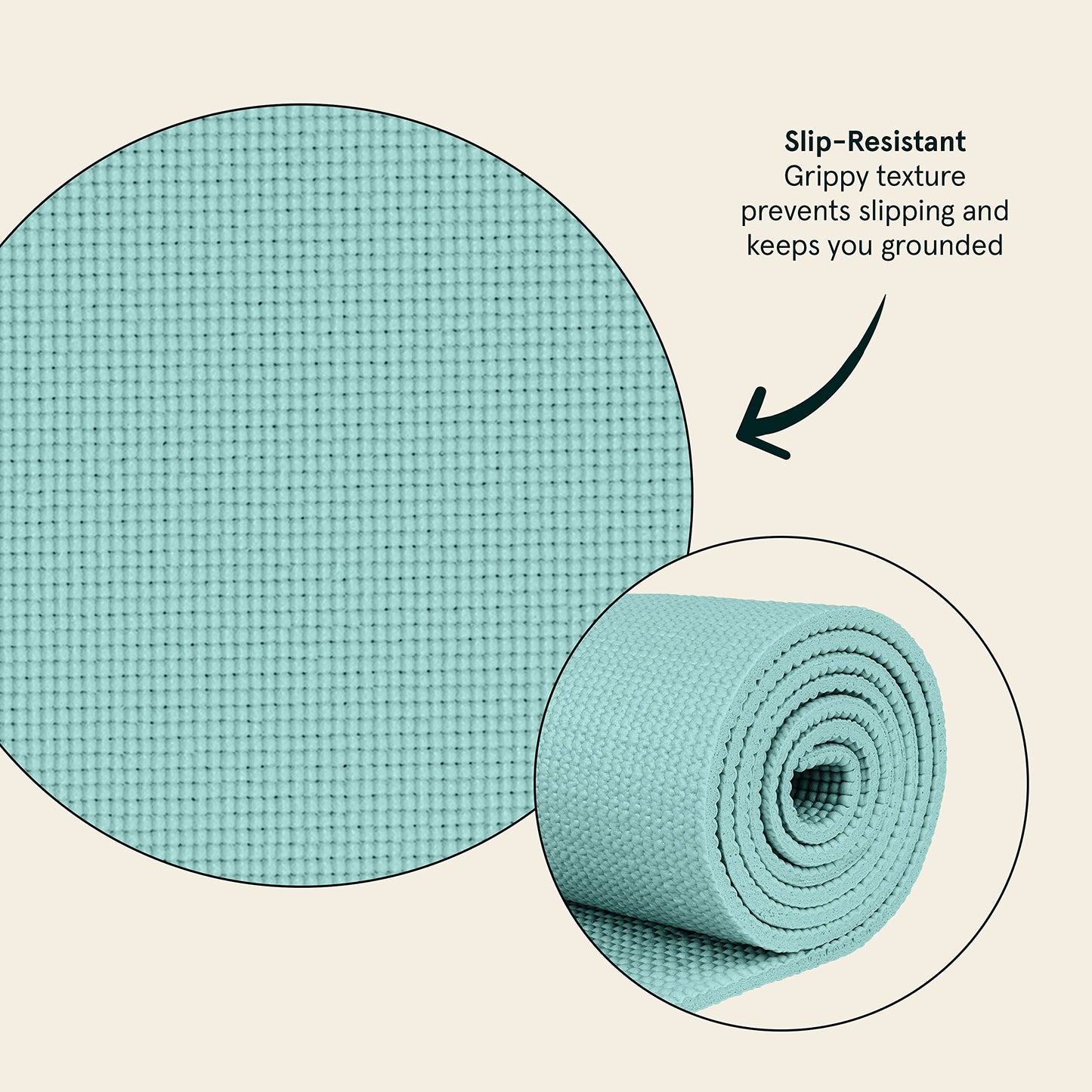 Retrospec Pismo Yoga Mat w/Nylon Strap for Men & Women - Non Slip Exercise Mat for Yoga, Pilates, Stretching, Floor & Fitness Workouts, .5mm Thick, Easy to Clean