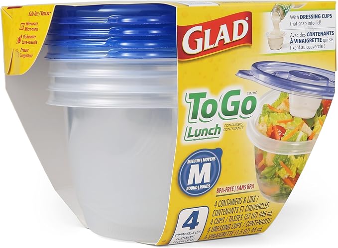 Glad GladWare To Go Lunch Food Storage Containers