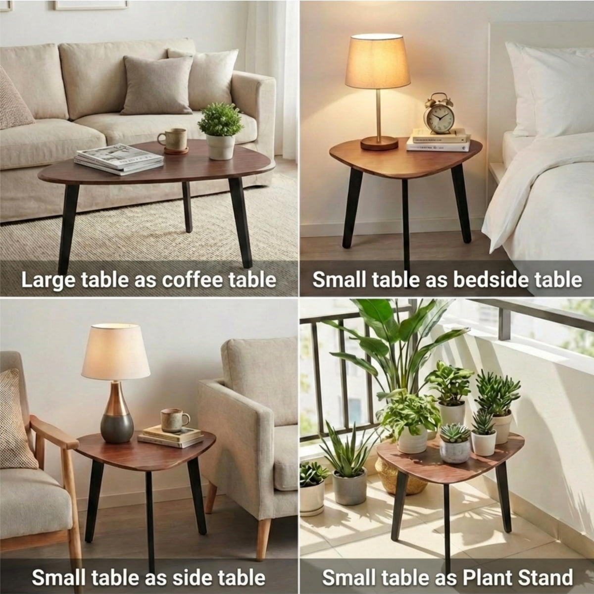 DURISEN Nesting Coffee Table Set of 2-Mid Century Modern Coffee Table