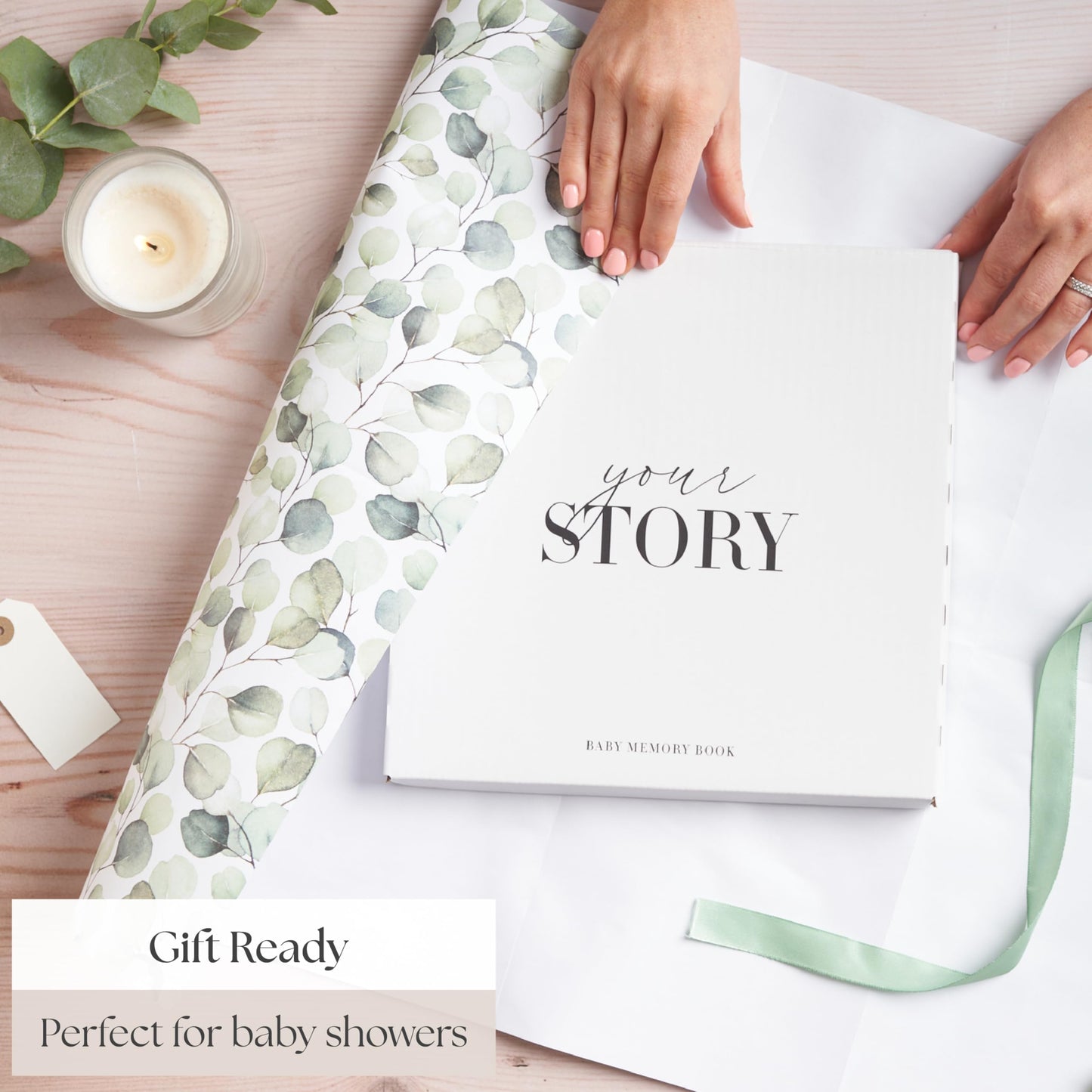 Baby Memory Book - Photo Journal for Boys or Girls | From Birth to Age 5 | New Baby Gift, Milestone Tracker, Scrapbook, Newborn Photo Album