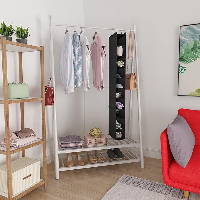 MAX Houser 10-Shelf Hanging Shoe Shelf Organizer, Hanging Shoe Storage