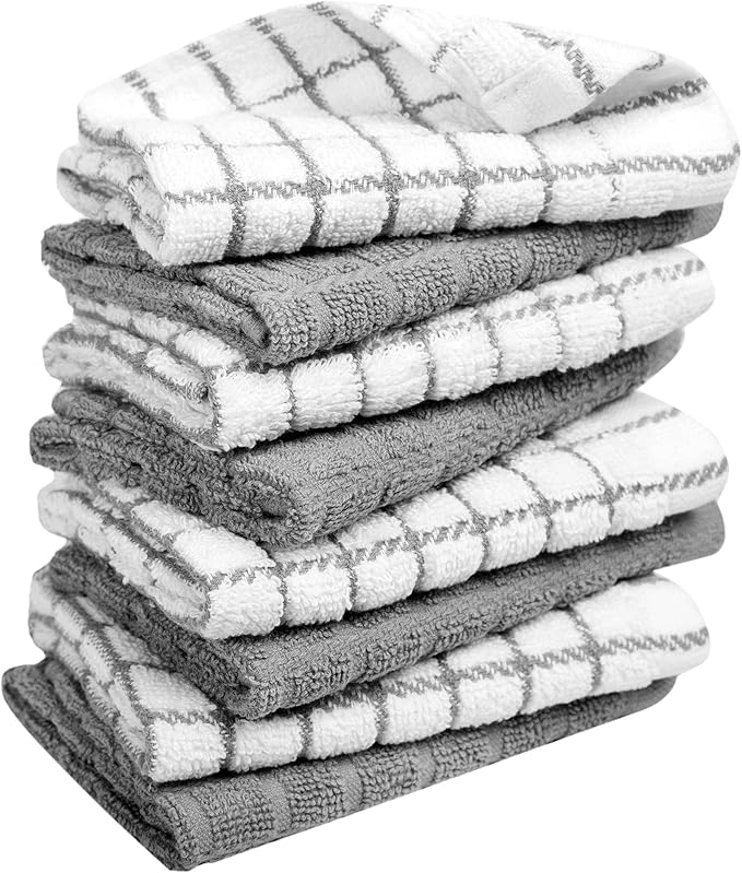 Bumble Dish Cloths | 12" x 12" | 100% Cotton Kitchen Towels | 405 GSM | Soft