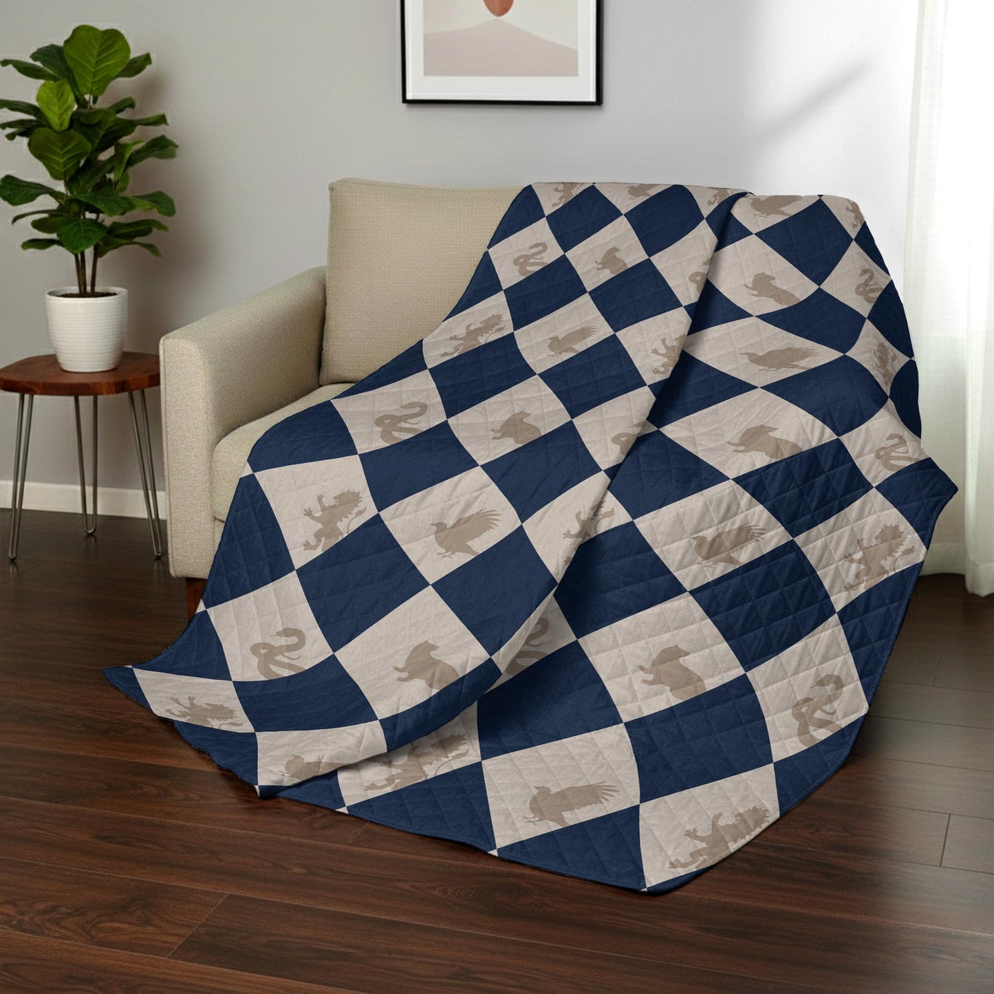 Harry Potter Herald Call Twin Quilted Throw Blanket Adults Boys Girls, Soft Lightweight Bedding for Bed, or Couch, 60 x 90 inches