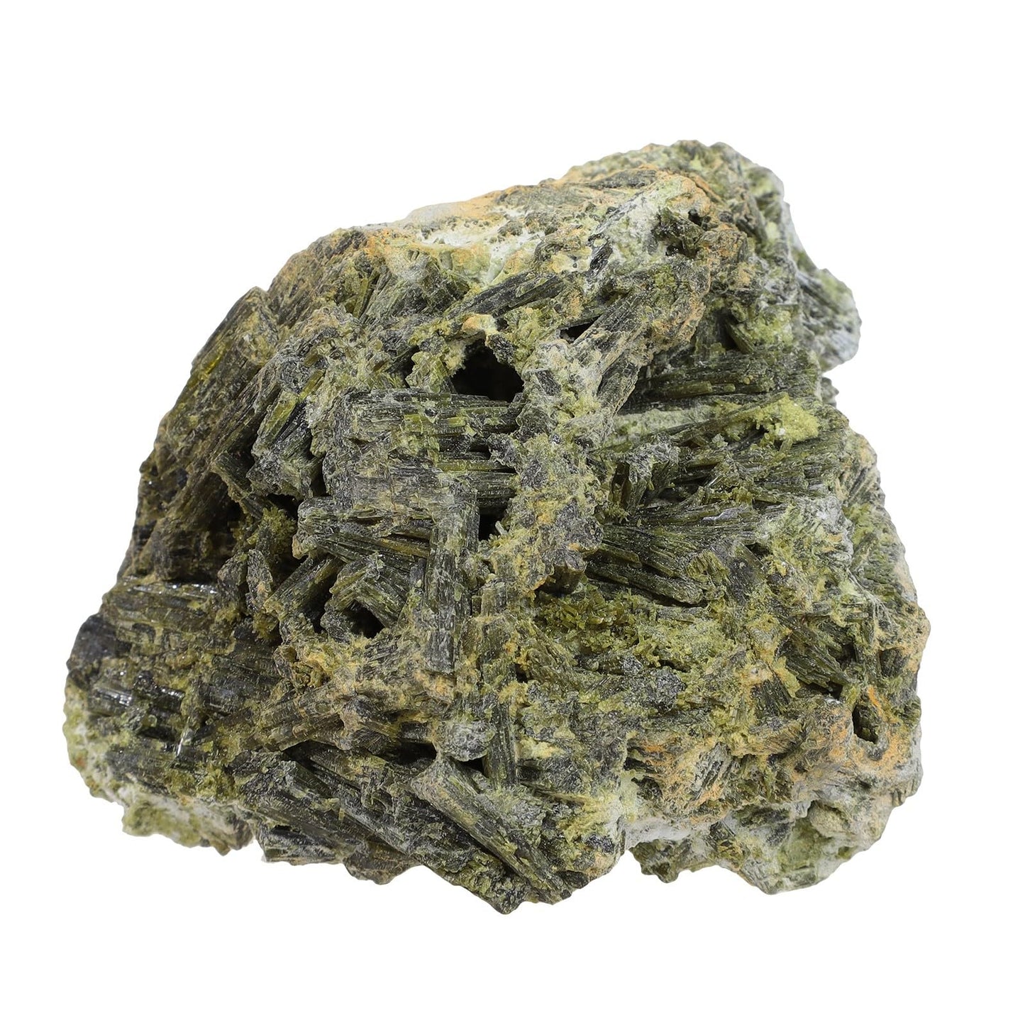 SUNYIK Raw Green Tourmaline Stone for Tumbling and DIY, Rough Rock Stone Mineral Specimen Home Office Decor for Meditation Anxiety, 301-400g(0.66-0.88lb)