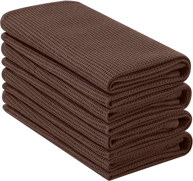 Homaxy 100% Cotton Waffle Weave Kitchen Towels