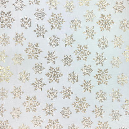 Serafina Home Christmas Holiday Throw Blanket: Velvelty Soft, Durable Fleece Accent for Bed or Couch (Golden Snowflakes, 50 x 60 inches)