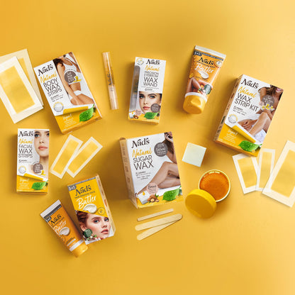 Nad's Natural Precision Eyebrow Wax Wand, Eyebrow Wax Kit, Sugar Wax, Hypoallergenic, Vegan No-heat Formula, Includes Wax Pen 6g, 10 Reusable Cotton Strips, 4 Pre-wax Soap